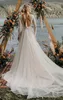 Moderni abiti da sposa da sposa da sposa bohémien a maniche lunghe a maniche lunghe in pizzo senza sposa a pizzo