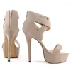 Sandales Loslandifen Femmes Mode Sexy 14cm Mince Talons Hauts Bout Ouvert Plate-Forme Bride À La Cheville Sandale Stiletto Chaussures De Mariage De Fête