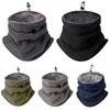 Bandanas máscara facial inverno quente esqui headwear à prova de frio polar velo pescoço tubo aquecedor de orelha ajustável