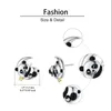 Boucles d'oreilles Harong Panda lune pour femmes, luxe, croissant, demi-Animal, Design, fête pour filles, petit cadeau d'anniversaire et de noël