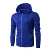 Fashion Hoodies Men Male Sweatshirt Jacket Long Sleeve Outwear Running Simple Solid Color Sports Winter Zip Up 240123