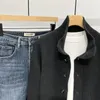 Męskie swetry ubrania mężczyzny czarny kołek dla mężczyzn na mężczyzn zwykły stały kolor kardigan stary koreański jesień nadmiernie zalet 2024 Trend Style Order