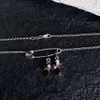 Дизайнерские ожерелья-подвески унисекс, ожерелье с крестами и булавками, серебряная скрепка для бумаг, цепочка на ключицы, колье