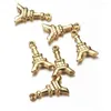 Charms 5PCS/Lot Wholesale Stainless Steel Eiffel Tower For Necklace Bracelet Jewelry Making Pendants Accessories