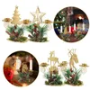 Portacandele Candeliere natalizio in ferro battuto Babbo Natale Fiocco di neve Alce Albero Casa Centrotavola dell'anno