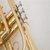 Il belin Hoge kwaliteit gouden Bb-cornettrompet messing met koffer en mondstuk Muziekinstrumenten 00