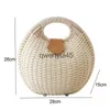 Totes oliday Sell andbags Personality Cute Raan Bag Casual Small Round Tote Woven Female Fasion BeacH24218