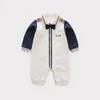 Född baby pojke romper gentleman stil onesie för höst jumpsuit 100% bomull spädbarn kostym babygrow saker 240119