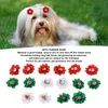 Dog Apparel 16pcs Christmas Hair Bands Flowers With Rubber For Wedding Birthday Party Celebration Festival Decoration