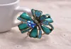 High Quality Ancient Gold Color Metal Big Hair Colorful Resin Rhinestone Flowers Hair Clip Crab Women Wedding Jewelry11544721