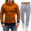 Designer Men Tracksuit Trend Set Sweatshirt och Sweatpants Fashion Spring Autumn Sportwear Famous Brand Pullover Hoodies 2 Pieces/Set Sports Mens Clothing S-3XL