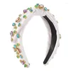 Hair Clips Baroque Coloful Stone Accessories Headband Cloth Crystal Hairband Headwear For Women Wedding Sense Jewley
