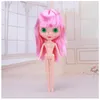 30cm Jointed BJD Dolls for Girl Blyth Doll Colour Hair DIY Makeup Nude Dress Up Toys Girls kids gifts 240129