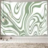 Tapestries Green Tapestry Wall Hanging Aesthetic Bedroom Decor Abstract Swirl Simple Art For Dorm Living Room