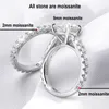 Smyoue 18k plateado 0642CT todos los anillos para mujer brillante lujo boda diamante banda 925 joyería de plata esterlina GRA 240130