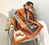 Scarves 2021 Luxury Cashmere Scarf Women Winter Warm Shawls And Wraps Design Horse Print Bufanda Thick Blanket1255099