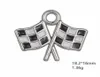 2021 Charms con bandiera a quadri in bianco e nero smaltato in lega di zinco per la creazione di gioielli Altri gioielli personalizzati1755766