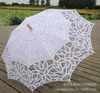 Cotton Bridal Parasol Handmade Battenburg Lace Embroidery White Sun Umbrella Elegant Wedding High Quality Po Props7430895