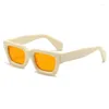 Zonnebril Vintage klein dik frame vierkant heren dames Ins gepersonaliseerde zonnebril buiten chauffeur strandreis UV400 hipster