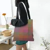 Shopping Bags Custom Carlos Cruz Diez Canvas Women Durable Grocery Physichromie Shopper Tote