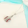 Chains Baseball Pendant Necklaces Inlaid Rhinestone Clavicle Chain Sparkling Delicate Design Personality Charm Exquisite Accessories