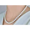 Top Grading AAAAA Japanese Akoya 910mm white Pearl Necklace 18 14K Gold Clasp fine jewelryJewelry Making 240125