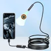 Mini câmera endoscópica à prova d'água, endoscópio, boroscópio ajustável, fio macio, 6 LEDS, 7mm, Android TypeC, câmera de inspeção USB para Car7943152