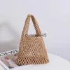 Totes Beac Crocet andbag for Women Girls Summer Straw Rope ollow Out and Woven Bag Womens Kniing PursesH24218