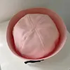 Bow Lovely Pink Sailor Hat Frey Brim Hat Wersja Koreańska wersja Wszechstronna słodka dziewczyna Summer JK Beret Hat Hat