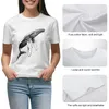 Polos pour femmes Baleine à bosse en points T-shirt Chemisier Mode coréenne Vêtements vintage Été pour femmes