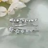 All D – boucles d'oreilles grimpeur sur chenilles pour femmes, manchettes d'oreilles 7 étoiles, argent 925, diamant noir et blanc, bijoux de mariage, cadeau de luxe, 240125