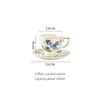 Cup and Plate French Restaurant Afternoon Tea Coffee Home Furnishings British Retro Style Ceramic Pot Set Gift 240130