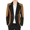 Koreańska mody patchwork marynarz dla mężczyzn Slim Fit Casual Men Blazers Business Social Blazer Masculino Streetwear 2024 Spring