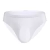 Underpants Ice Silk Convex Pouch Underwear Men's Brief 3D Stamped Traceless Panties One Piece Breathable Thin Fashion Comfortable