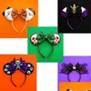 Outros suprimentos de festa festiva acessórios de cabelo Halloween mouse orelhas headband meninas festival lantejoulas arco para mulheres cosplay banda presente dhlxv