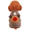 Vestuário para cães PETCIRCLE Roupas Natal Elk Colete Jaqueta para Pequeno Cachorrinho Médio Gato Inverno Pet Costume Suprimentos Casaco Quente