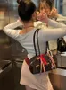 Evening Bags Korean Niche Xu Yunzhen Same Style Fashionable Shoulder Handbag Vintage Boston Underarm Bowling Bag