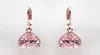 Boucle d'oreille en diamant Rose pour femmes, topaze Rose, pierres précieuses, or 14K, grenat, Orecchini Girls6533866