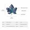 Luxury Brooch Pin Women Maple Leaf Crystal Shiny Clothes Accessories Rhinestone Boutique Wedding Party Corsage Jewelry 240119
