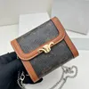 Carteras de lujo Clip de tarjeta de alta calidad Monedero Diseñador Bolso de hombro Cartera de cadena para mujer Bolsos de moda Bolsas Titular de la tarjeta de crédito Mini billetera Bolsa para llaves Zippy con caja