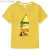 T-shirts Stumble Guys T-shirts filles garçons dessin animé banane décontracté à manches courtes hauts enfants Stumble Guys jeux T-shirts y2k filles garçons vêtements Q240218