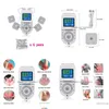 Gadgets de santé Gadgets 12 modes Tens Hine Unit avec 4 électrodes pour soulager la douleur PSE Mas Ems Stimulation musculaire Electroestimador Dro Dhrzf