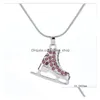 Pendentif Colliers Eueavan 5 pièces Mti couleur strass patins chaussure pédant collier Sport bijoux pour femmes Whole6054134 livraison directe juif Dh4E8