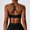 Yoga Outfit Femmes Cross Strap Sports Bra Top Push Up Fiess Sous-vêtements Sport Tops pour respirant Running Vest Gym Wear