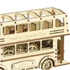 Corte a laser ônibus de dois andares 3d quebra-cabeça de madeira brinquedos criança diy kits de montagem montar blocos de construção modelos para criança adulto carro 240122