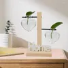 Wazony Kreatywny drewniany szelf wazon hydroponiczny przezroczysty puls