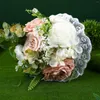 Fiori decorativi fiore artificiale bouquet dridesmaid arredamento per matrimoni cortigiano supporto artigiano Bridal