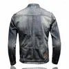 남자 재킷 2024 오토바이 데님 스프링 가을 빈티지 S 카우보이 지퍼 청바지 코트 플러스 크기 m-6xl 남자 재킷