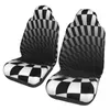 Capas de assento de carro Retro Abstrato Preto e Branco Ilusão Geométrica 3D Monotone Mistério Vortex Capa Impressão Personalizada