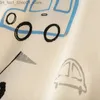 Футболки От 2 до 8 лет Хлопковая футболка для мальчиков Одежда для малышей Летний топ с принтом автомобиля Футболка для младенцев Симпатичная сладкая детская футболка Наряды Q240218